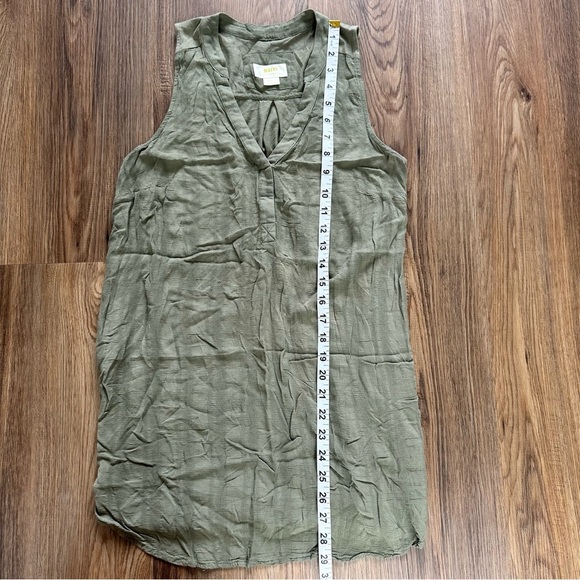 Anthropologie Maeve Colonsay Sleeveless Tunic Top Olive Green Small Boho Shirt - Picture 8 of 8